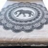 Manta o Tapiz Mandala con Elefante Cafe - Dokavari Chile