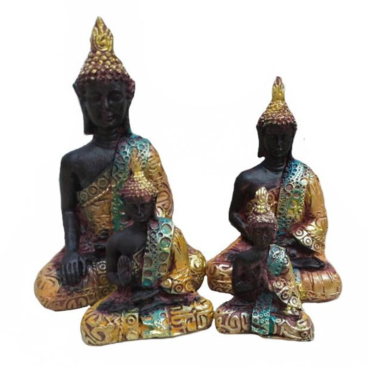4 Figuras de Buda Meditación Dokavari Chile