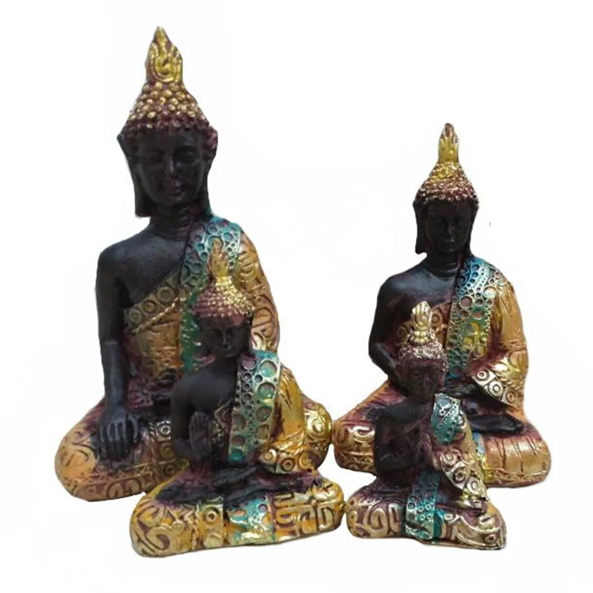 4 Figuras de Buda Meditación Dokavari Chile