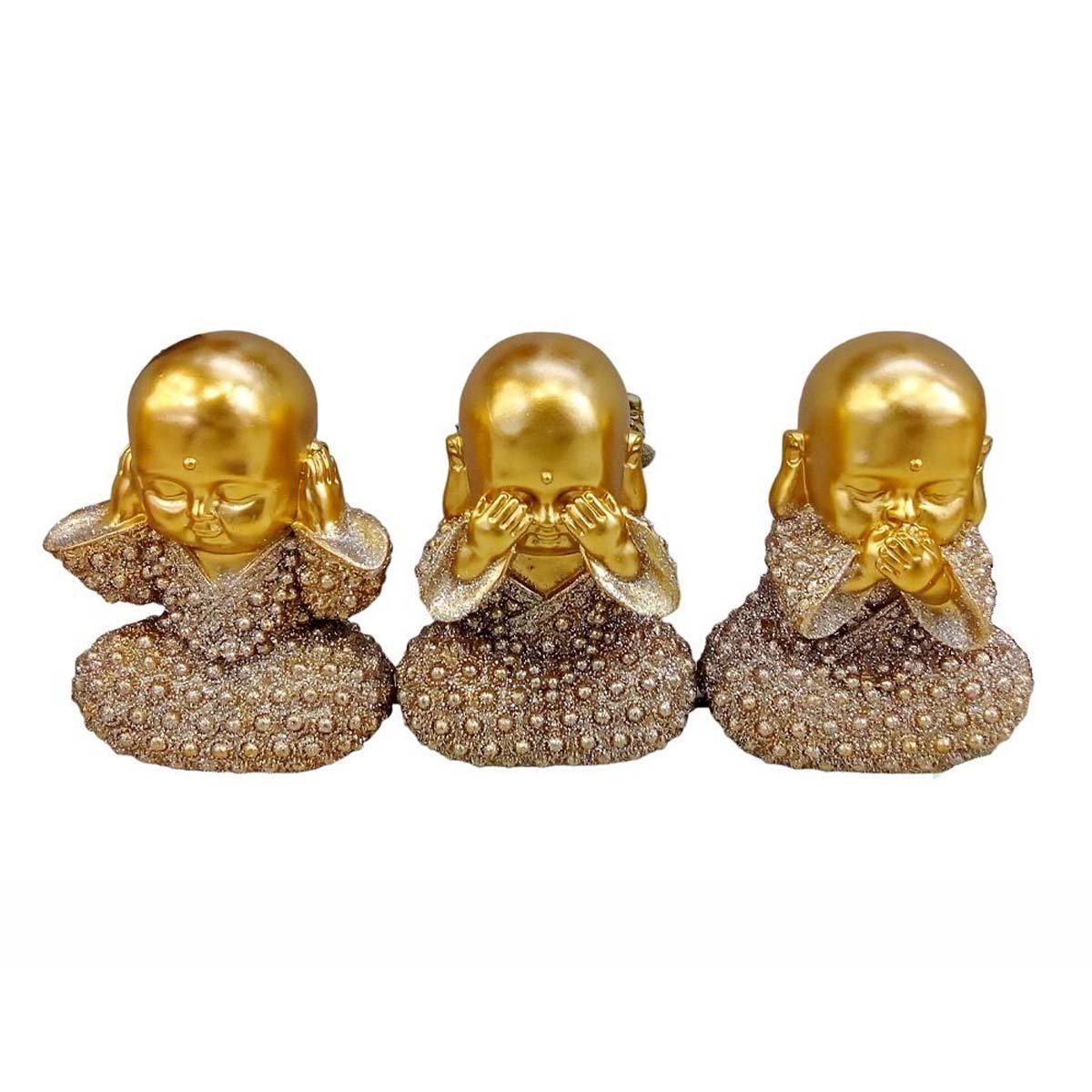 Set Figura Buda Ciego, Sordo y Mudo Dokavari Chile