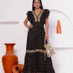 vestido largo 100% Algodón Negro