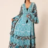 Vestido Boho Chic hippie Mangas 3/4