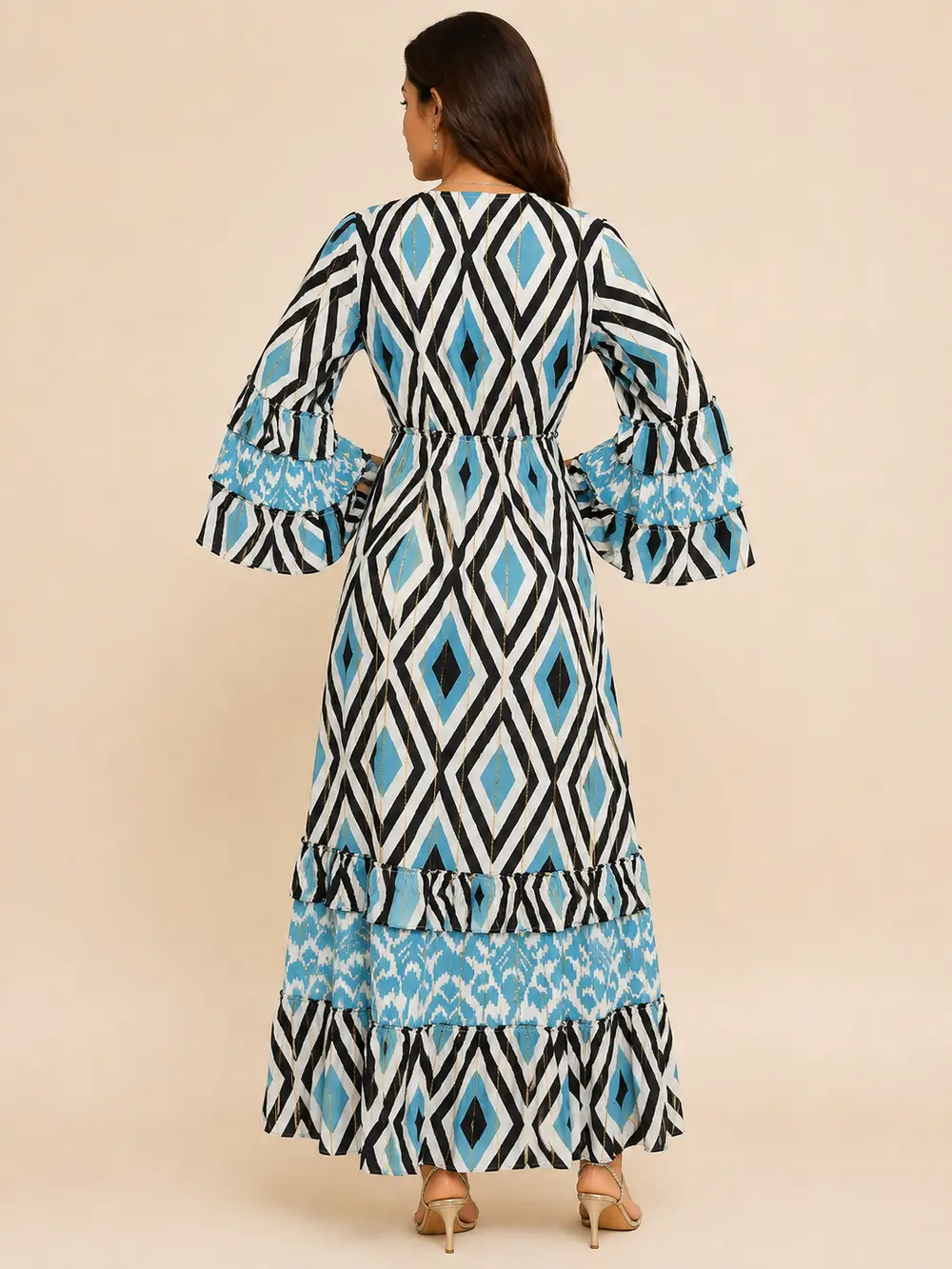 Vestido Boho Chic hippie Mangas 3/4 - Imagen 7