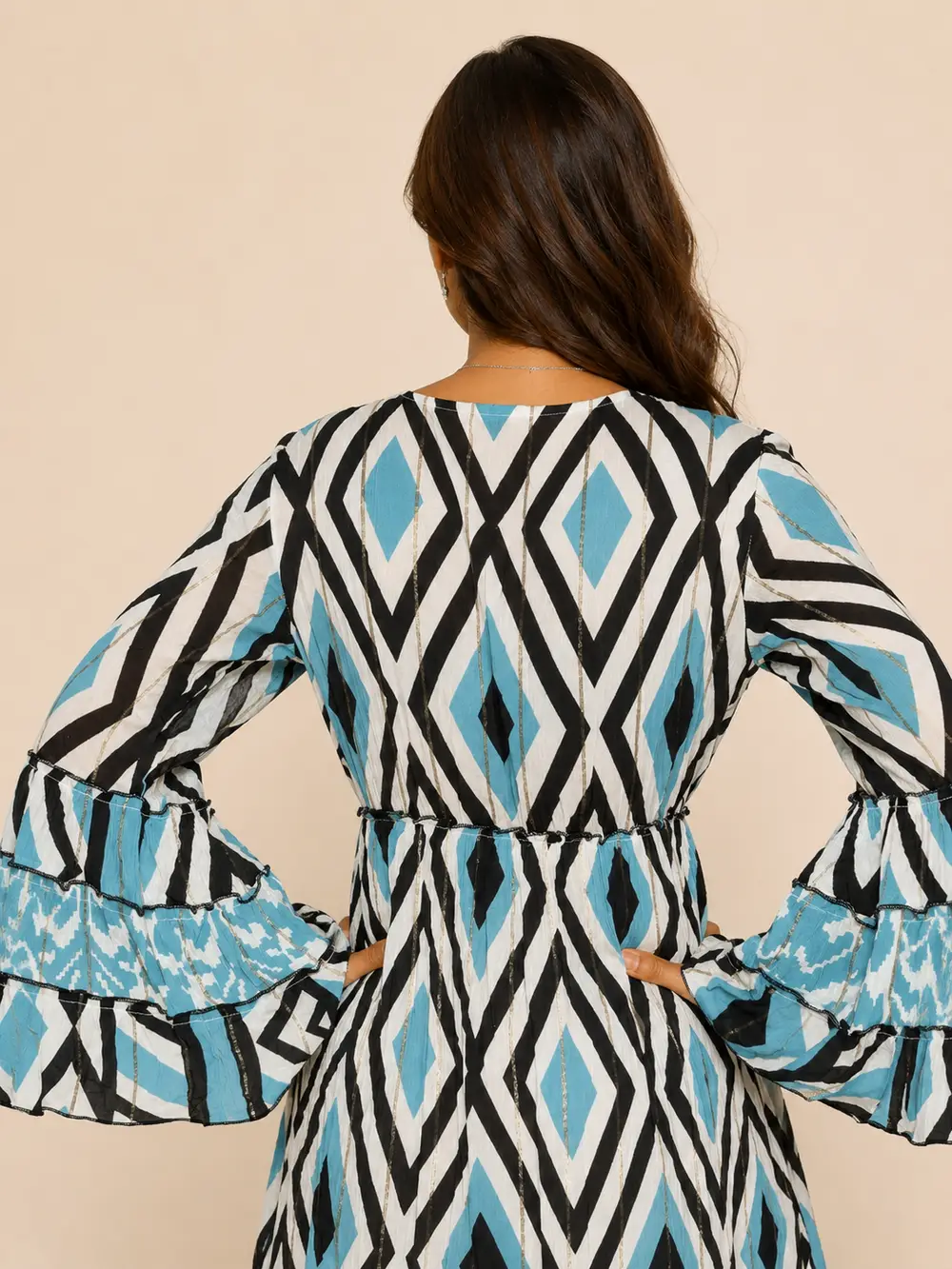 Vestido Boho Chic hippie Mangas 3/4 - Imagen 8