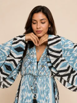Alternative view of Vestido Boho Chic hippie Mangas 3/4