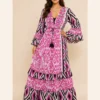 Vestido Boho Chic hippie Mangas 3/4 - Imagen 2