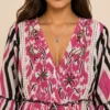 Vestido Boho Chic hippie Mangas 3/4 - Imagen 4