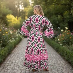 Alternative view of Vestido Boho Chic hippie Mangas 3/4
