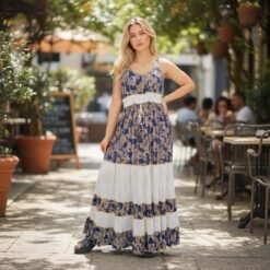Vestido Lurex Azul