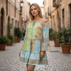 vestido corto de seda coquetta