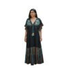 Vestido Lurex Largo Negro Dokavari Chile