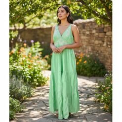 Alternative view of Vestido Lurex Verde Tirante