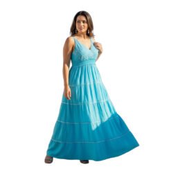 Vestido Azul Algodon