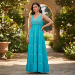 Alternative view of Vestido Azul Algodon