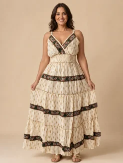 Alternative view of vestido largo 100% Algodón