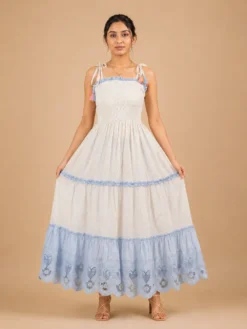 Vestido Lurex de Tirantes 100% Algodón – Estilo Boho Hindú