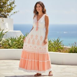 Vestido Lurex Floriado