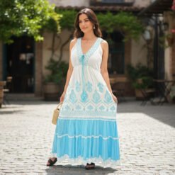 Vestido Lurex floreado