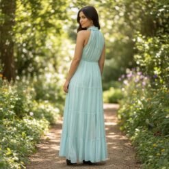 Alternative view of Vestido Lurex con cuello