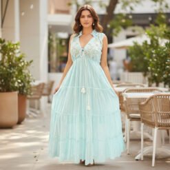 Vestido Lurex con cuello