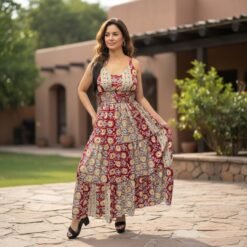 Vestido Seda con Tiras Ajustables