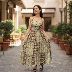 Vestido Seda con Tiras Ajustables