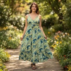 Vestido Largo de Seda Tirante