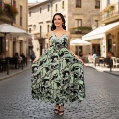 Vestido Largo de Seda Tirante