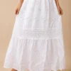 Vestido Blanco Maxi de Algodón Bordado y Calado - Imagen 5