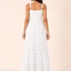Vestido Blanco Maxi con Corsé Frontal y Bordado - Imagen 6
