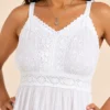 Vestido Blanco Largo Boho de Algodón con Encaje - Imagen 5