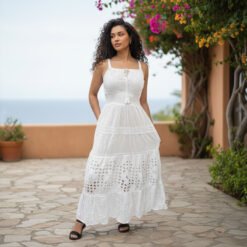 Vestido Broderie Blanco