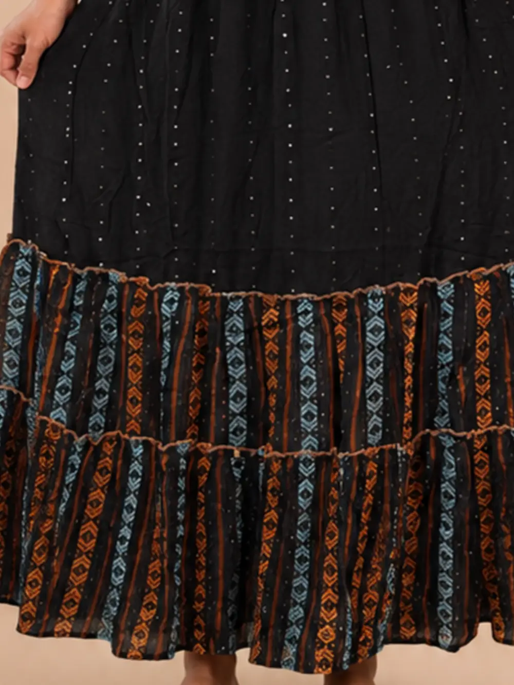 Vestido Lurex Largo Negro - Imagen 5