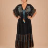 Vestido Lurex Largo Negro - Imagen 3