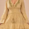 Vestido Lurex Algodon