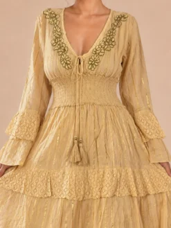 Vestido Lurex Algodon