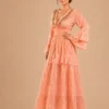 Vestido Lurex Algodon Rosa Damasco - Imagen 4
