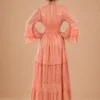 Vestido Lurex Algodon Rosa Damasco - Imagen 6