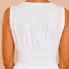 Vestido Blanco Maxi con Botones y Bordado Inglés - Imagen 6