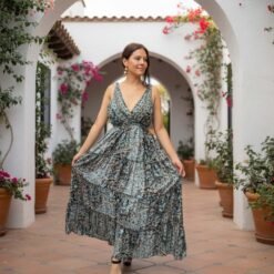 Vestido Seda Negro Tiras Anchas
