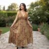 Vestido Seda Tiras Anchas