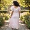 Vestido Broderie Tallas Grandes con Mangas - Dokavari Chile