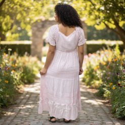 Alternative view of Vestido Broderie Tallas Grandes con Mangas