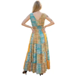 Alternative view of vestido largo de seda