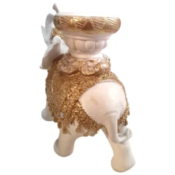 Alternative view of Figura Elefante con porta Vela 20cm. Dorado