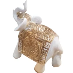 Alternative view of Figura Elefante Hindú Decorativo De La Suerte Resina Dorado