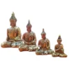 Set 4 Figuras De Buda Decorativas De Resina Para Meditación Dokavari Chile
