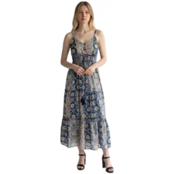 Vestido Seda con Tiras Ajustables