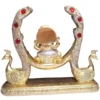 Estatua Ganesha Dorada Con Pavos Reales - Dokavari Chile