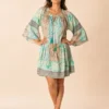 Vestido Corto de Seda Estampado Boho – Amalia - Imagen 3
